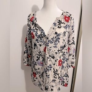Floral Puffy Dress Shirt